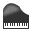 piano  icon  black