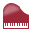 piano  icon red
