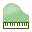 piano  icon light green