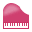 piano  icon pink