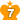 ランキング王冠素材画像　オレンジ数字7