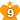 ランキング王冠素材画像　オレンジ数字9