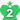 ランキング王冠素材画像 グリーン数字2